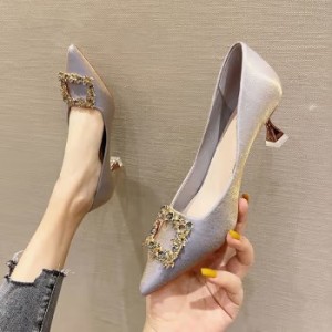 COXIZ＆KOWIE单鞋女新品新品轻奢高端春秋2022夏秋新款职业尖头浅口高跟鞋女细跟皮鞋工作鞋女